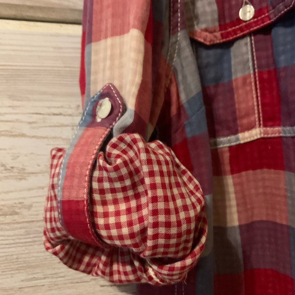 Lucky Brand Checkered Button Down - image 6